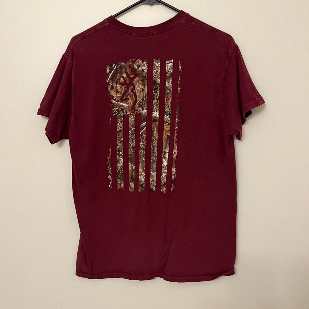 Browning Men's Burgundy Graphic Tee